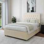 Bedmaster Cream Naples Velvet No Drawer Divan Base And Lona Headboard Double