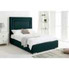 Eleganza Santiago Green Arlington Fabric Single Bed Frame