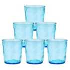 Set of 6 Bayside Lulworth Acrylic Tumblers 360ml - Blue