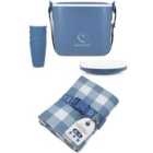 Bayside Blue Pool 5L Cool Box & Picnic Blanket Set