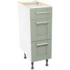 Wickes Ohio Reed Green Shaker Drawer Unit - 300mm