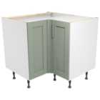 Wickes Ohio Reed Green Shaker Corner Base Unit - 925mm