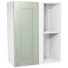 Wickes Ohio Reed Green Shaker Corner Wall Unit - 600mm