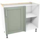 Wickes Ohio Reed Green Shaker Corner Base Unit - 1000mm