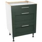 Wickes Ohio Forest Green Shaker Drawer Unit - 600mm