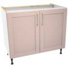 Wickes Ohio Dusky Pink Shaker Base Unit - 1000mm