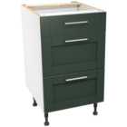 Wickes Ohio Forest Green Shaker Drawer Unit - 500mm