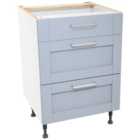 Wickes Ohio Hazy Blue Shaker Drawer Unit - 600mm
