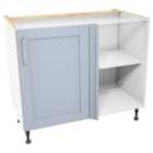 Wickes Ohio Hazy Blue Shaker Corner Base Unit - 1000mm