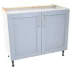 Wickes Ohio Hazy Blue Shaker Base Unit - 1000mm