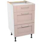 Wickes Ohio Dusky Pink Shaker Drawer Unit - 500mm