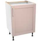 Wickes Ohio Dusky Pink Shaker Base Unit - 600mm