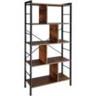Tectake Standing Shelf Charleston 75.5x30x155cm - Brown