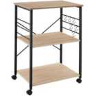 Tectake Rugby Drinks Trolley Industrial Wood Light And Oak Sonoma