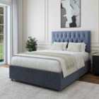 Bedmaster Midnight Linen No Drawer Divan Base And Lona Headboard King Size