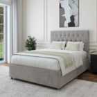 Bedmaster Seal Grey Naples Velvet 2 Drawer Divan Base And Lona Headboard Super King