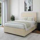 Bedmaster Cream Naples Velvet 2 Drawer Divan Base And Valencia Headboard Double