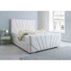 Eleganza Marco Plush Single Bed Frame - Beige