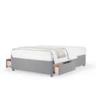 Bedmaster Silver Plush Velvet 2 Drawer Divan Base King Size