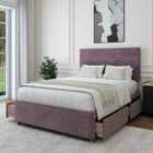 Bedmaster Mauve Naples Velvet 4 Drawer Divan Base And Milan Headboard King Size