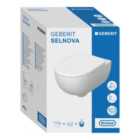 Geberit Selnova Rimless Wall-hung Pan & Soft Close, Quick Release Seat Pack