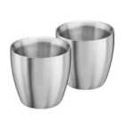 Cooks Professional Set of 2 Insulated Stainless Steel Espresso Coffee Cups?Silver