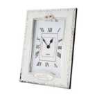 50th Anniversary Clock with Silver Plated Roses and Gold Diamantes