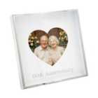 60th Anniversary Heart Frame for 4x4 Picture in Nickel Plated with Silver Foil