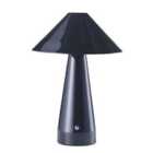 Gloss Black Rechargeable Touch Dimmable Table Lamp with Matching Metal Shade