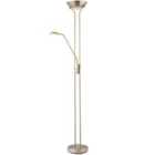LED Mother and Child Floor Lamp in Satin Nickel with Rotary Dimmer Switches