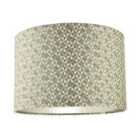 Modern Silver and Gold Cotton Lamp Shade with Squares and Diamonds
