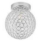 Modern Chrome and Clear Glass IP44 Rated Bathroom Ceiling Light