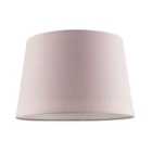 Blush Pink Cotton Fabric 12inch Drum Lampshade with White Cotton Inner