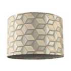 Contemporary Jacquard Drum Lamp Shade with Gold and Silver Diamonds