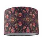 Bohemian Kaleidoscope Cotton Lamp Shade with Green and Red Colouring