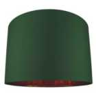 Modern Forest Green Cotton 16" Floor/Pendant Lamp Shade with Shiny Copper Inner