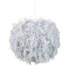 Eye-Catching and Modern Small Grey Feather Decorated Pendant Lighting Shade