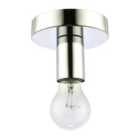 Polished Chrome Ceiling or Wall Light Fitting for Industrial Style Light Bulbs