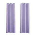Lilac Eyelet Curtains - Thermal Blackout Curtains - 46 x 54 Inch Drop - 2 Panel