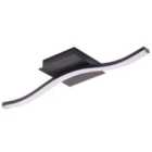 Contemporary Designer Single Wavy Strip LED Ceiling Light Fitting in Matte Black