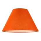 12" Vibrant Oange Cotton Coolie Lampshade Suitable for Table Lamp or Pendant