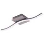 Contemporary Designer Single Wavy Strip LED Ceiling Light Fitting in Matte Grey