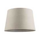 Designer Taupe Beige Naturally Textured Linen Lamp Shade in Drum Shape