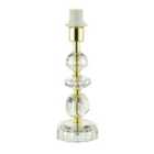 Modern Chic Clear K9 Crystal Glass Table Lamp with Gold Base with Faceted Moulds