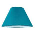12" Vibrant Teal Cotton Coolie Lampshade Suitable for Table Lamp or Pendant