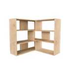 Decortie 3-tier Corner Shelf Display Unit 30X157.5X89Cm Particleboard, Oak