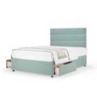 Bedmaster Duckegg Plush Velvet 2 Drawer Divan Base And Milan Headboard Double