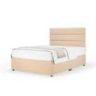 Bedmaster Natural Plush Velvet No Drawer Divan Base And Milan Headboard Super King
