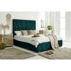Eleganza Dawn Ocean Marble Fabric Small Double Bed Frame