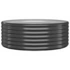 vidaXL Garden Raised Bed Powder-coated Steel 100x100x36 cm Anthracite